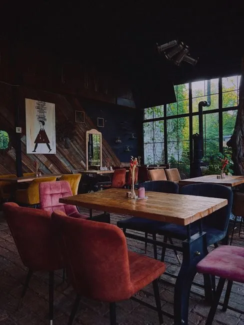 reclaimed wood dining table with natural grain patterns in modern living room