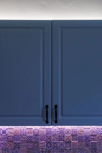 close-up of soft-close cabinet hinge mechanism