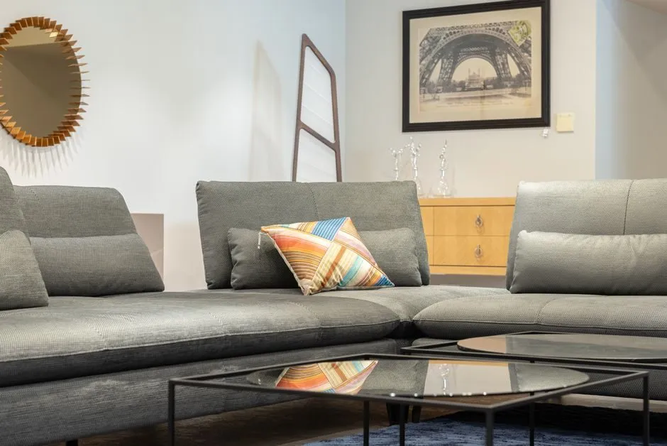 Sofa góc chất liệu vải bền bỉ với gối tựa nhiều lựa chọn màu sắc Sofa góc chất liệu vải bền bỉ với gối tựa nhiều lựa chọn màu sắc