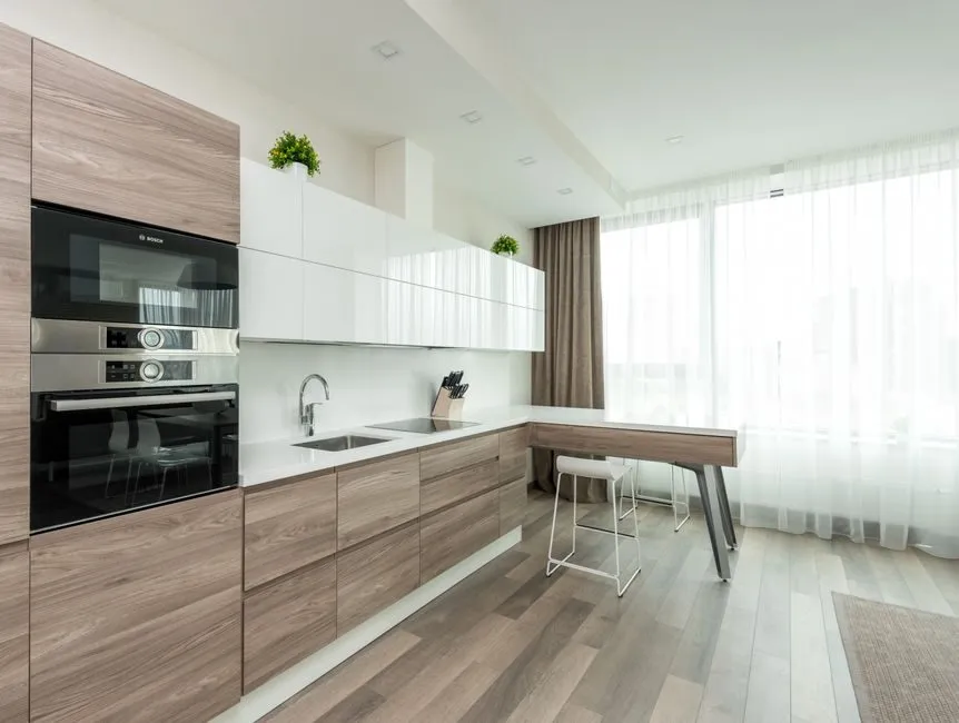 Tủ bếp chữ L phong cách Scandinavian tối ưu không gian với chất liệu tự nhiên tinh tế Tủ bếp chữ L phong cách Scandinavian tối ưu không gian với chất liệu tự nhiên tinh tế