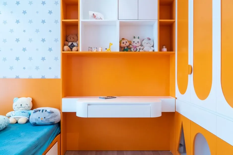 Tủ quần áo gỗ màu pastel trang trí phòng ngủ trẻ em đáng yêu Tủ quần áo gỗ màu pastel trang trí phòng ngủ trẻ em đáng yêu