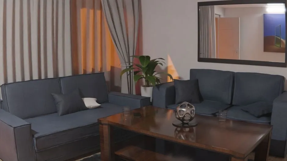 Bộ sofa kết hợp gỗ walnut tối màu, nệm vải damask hoa, kiểu dáng thanh lịch Bộ sofa kết hợp gỗ walnut tối màu, nệm vải damask hoa, kiểu dáng thanh lịch
