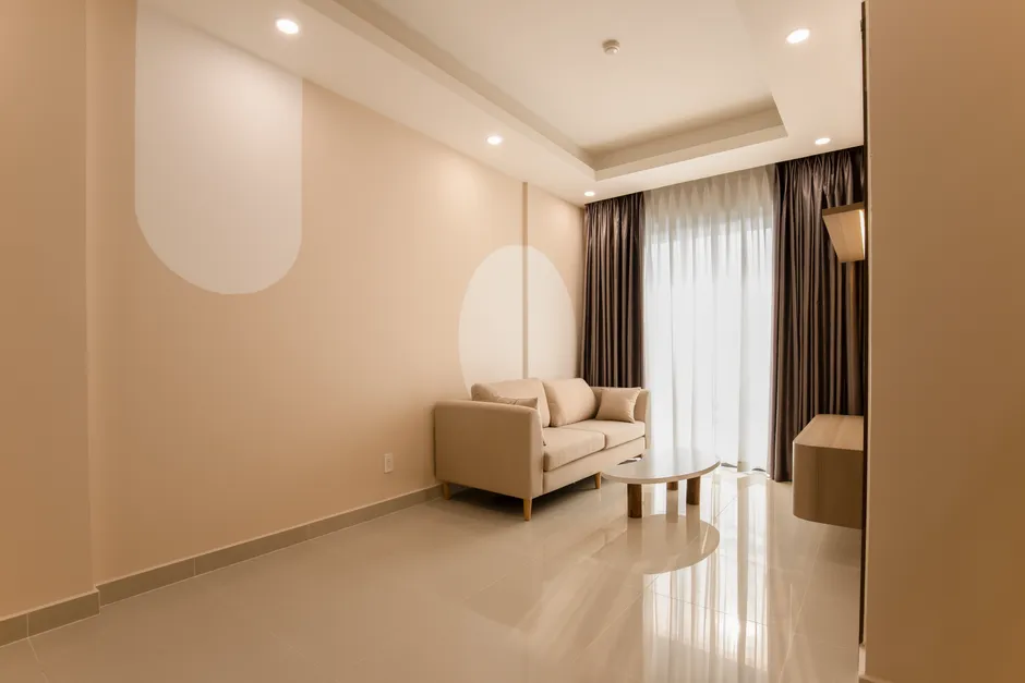 Trần thạch cao giật 2 cấp cho phòng khách 30m2
