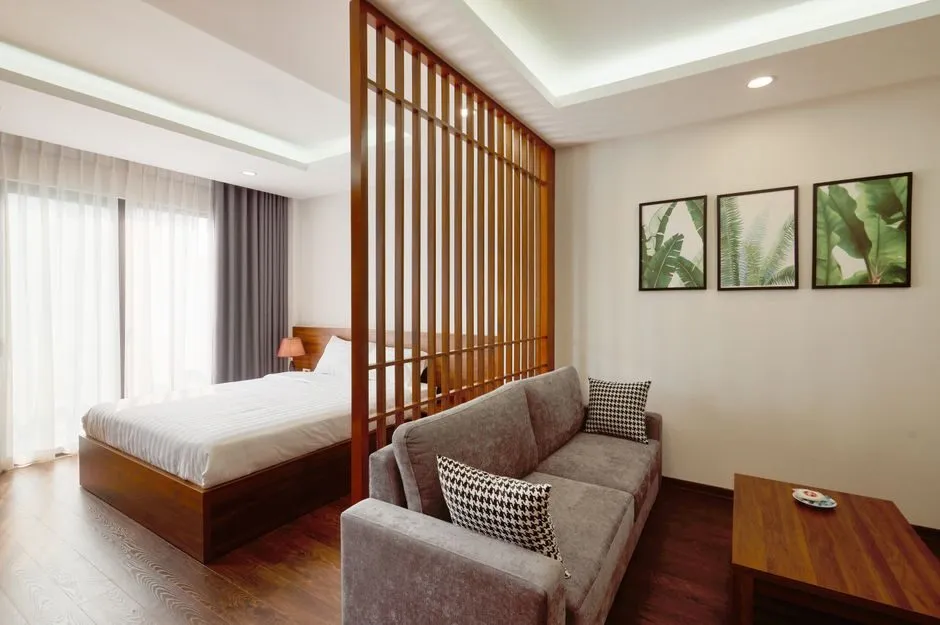 Vách ngăn trang trí trong thiết kế nội thất chung cư cao cấp